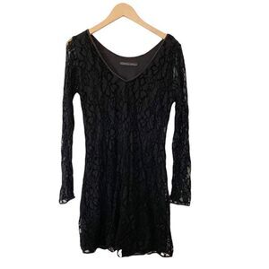 Coco & Tasha Black Floral Lace Long Sleeve Dress